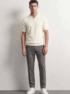 D'S Damat Men's Slim Fit Viscose Blend Knit Sweater with RPT DRY Technology