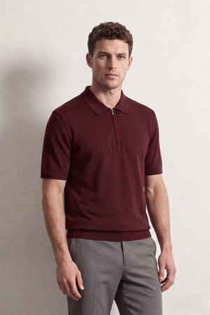 D'S Damat Men's Slim Fit Viscose Blend Knit Sweater with RPT DRY Technology