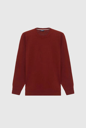 Ds Damat Regular Fit Brick Plain Knitted Wool Knitwear Sweater