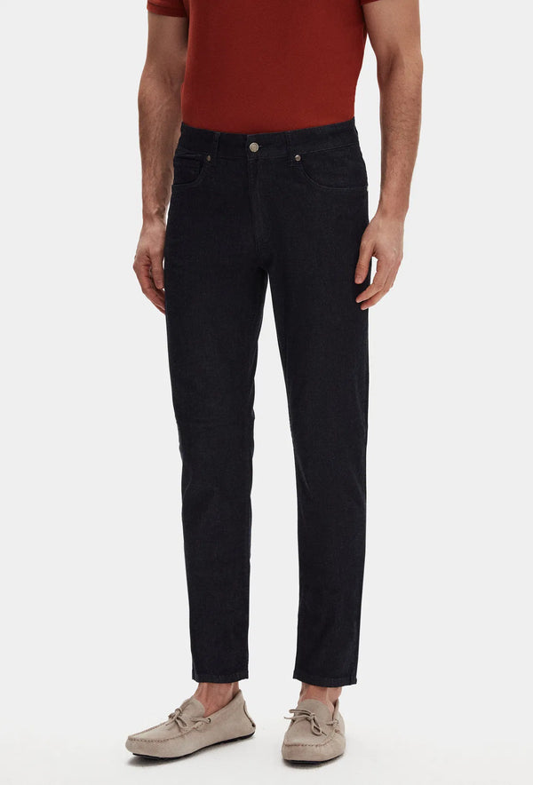 Ds Damat Slim Fit Navy Blue Denim Trousers