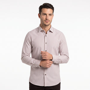 TWN Men's Slim Fit Polyester Stretch Casual Shirt