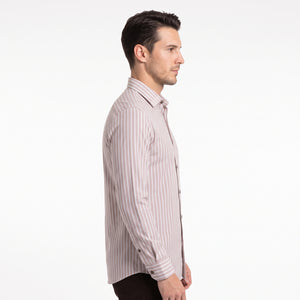 TWN Men's Slim Fit Polyester Stretch Casual Shirt