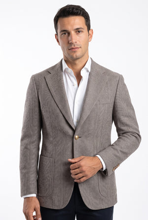D'S Damat Men's Comfort Fit Wool Blend Jacket with Polyester Lining
