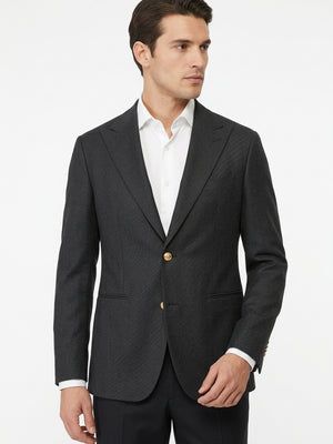 D'S Damat Men's Slim Fit Wool Blend Formal Jacket