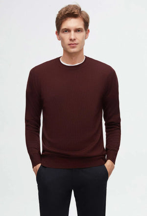 Ds Damat Regular Fit Black Plain Knit Wool Knitwear Sweater