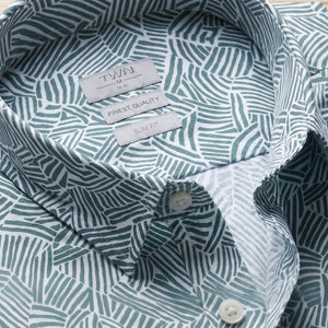 TWN Men's Slim Fit 100% Viscose Casual Shirt for Smart Casual Wear