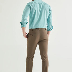 Twn Slim Fit Brown Straight Recycle Jogger Pants-D'S DAMAT ONLINE