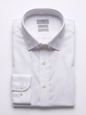 TWN Men's Slim Fit 60% Cotton Formal Shirt for Business Wear