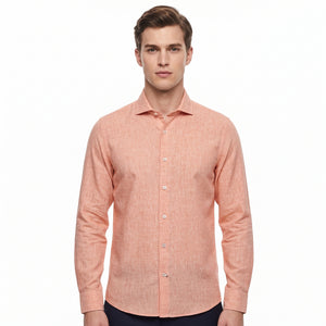 D'S Damat Men's Regular Fit 100% Linen Casual Shirt