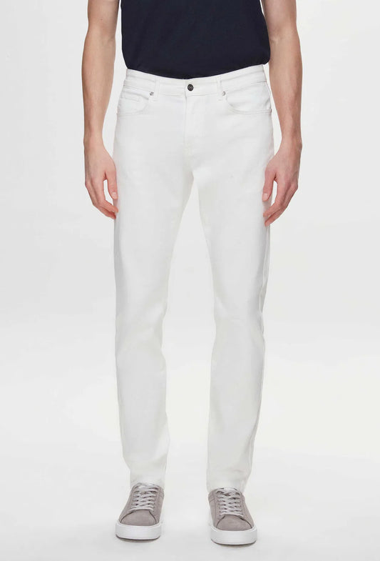 Ds Damat Slim Fit White Gabardine Denim Trousers