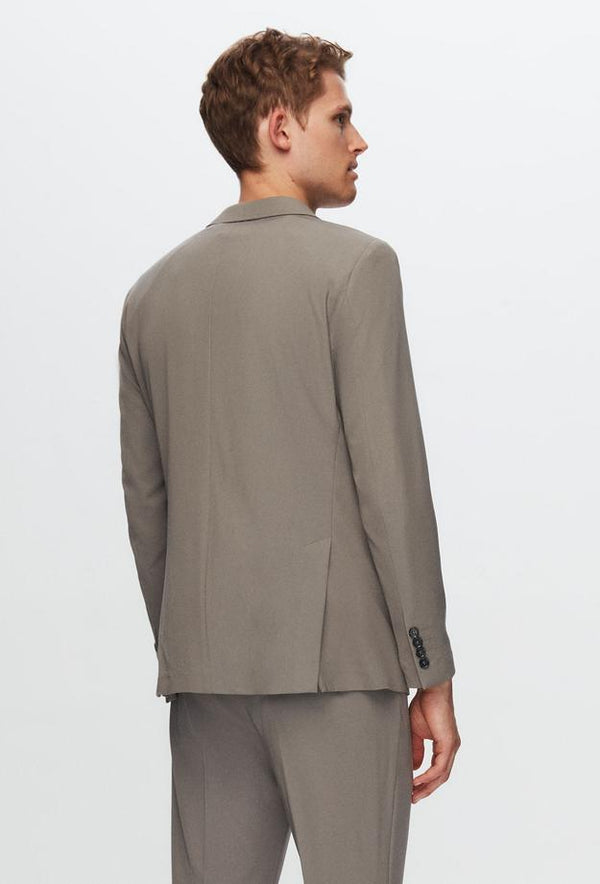 Twn Slim Fit Grey Plain Suit-D'S DAMAT ONLINE