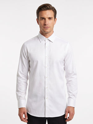 TWN Men's Slim Fit Viscose Blend Shirt for Smart Casual Wear