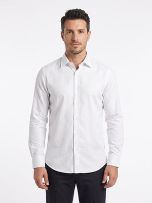 TWN Men's Slim Fit Viscose Blend Shirt for Smart Casual Wear
