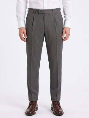 TWN Men's Slim Fit Polyester Viscose Formal Trousers