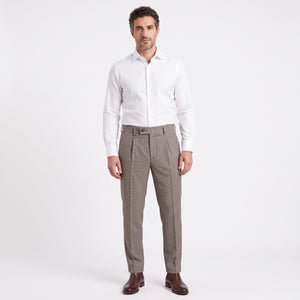 TWN Men's Slim Fit Houndstooth Formal Trousers