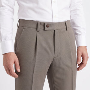 TWN Men's Slim Fit Houndstooth Formal Trousers