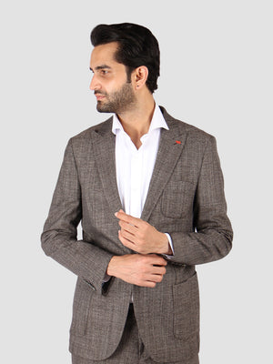 D'S Damat Slim Fit Stretch Blend Suit Polyester Viscose Men's Formal Suit