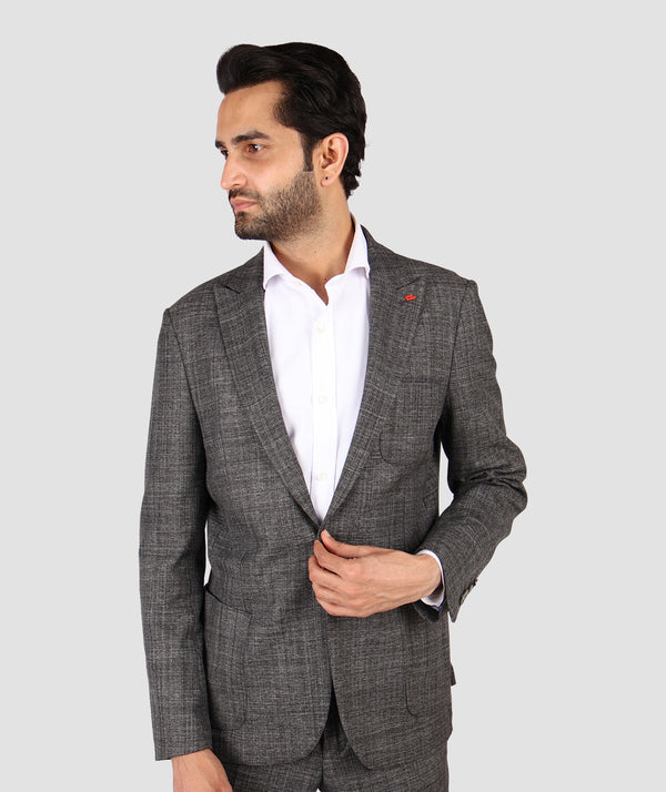 D'S Damat Grey Slim Fit Suit-D'S DAMAT ONLINE