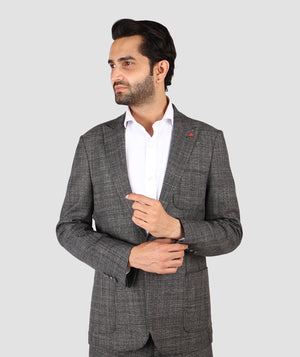 D'S Damat Grey Slim Fit Suit-D'S DAMAT ONLINE