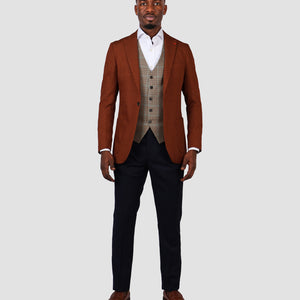 TWN Slim Fit Mustard Combination Suit-D'S DAMAT ONLINE