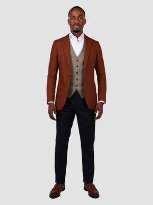 TWN Slim Fit Mustard Combination Suit-D'S DAMAT ONLINE