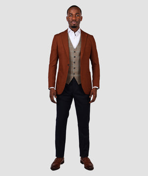 TWN Slim Fit Mustard Combination Suit-D'S DAMAT ONLINE