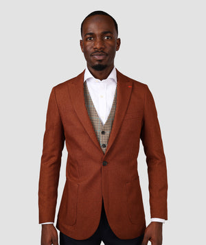 TWN Slim Fit Mustard Combination Suit-D'S DAMAT ONLINE