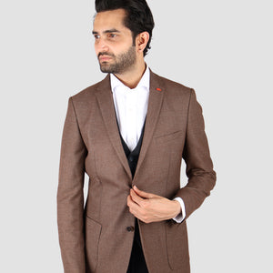 TWN Camel Slim Fit  Combination Suit-D'S DAMAT ONLINE