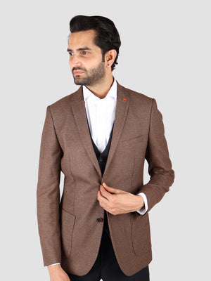 TWN Camel Slim Fit  Combination Suit-D'S DAMAT ONLINE