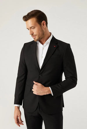 D'S Damat Men's Slim Fit Stretch Formal Suit