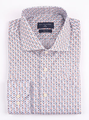 D'S Damat Men's Slim Fit 100% Cotton Formal Dress Shirt