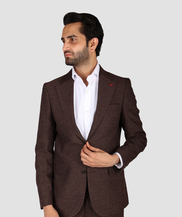 DS Damat Brown Slim Fit Suit-D'S DAMAT ONLINE