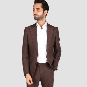 DS Damat Brown Slim Fit Suit-D'S DAMAT ONLINE