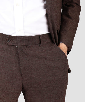 DS Damat Brown Slim Fit Suit-D'S DAMAT ONLINE
