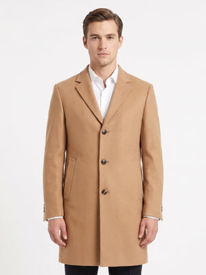 D'S Damat Men's Regular Fit Polyester Viscose Formal Overcoat