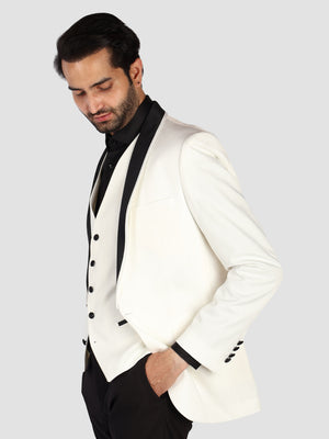 D'S Damat White Tuxedo Suit-D'S DAMAT ONLINE