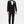 Twn Slim Fit Black Crepe Pattern Tuxedo Suit