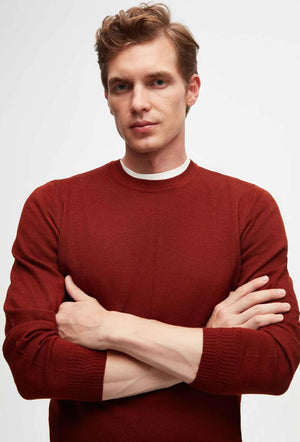 Ds Damat Regular Fit Plain Knitted Wool Knitwear Sweater