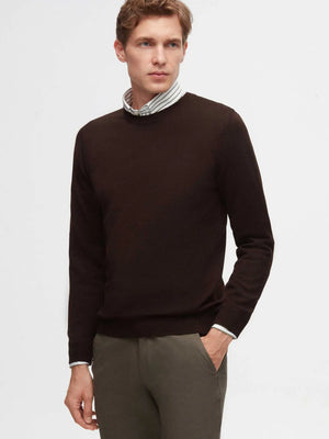 D'S Damat Men's Regular Fit Wool Blend Plain Knit Sweater