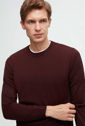 Ds Damat Regular Fit Plain Knitted Wool Knitwear Sweater