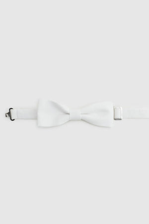 DS Groom Ecru Plain Bow Tie
