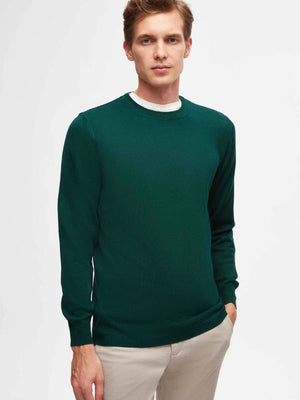 D'S Damat Men's Regular Fit Wool Blend Plain Knit Sweater