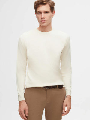 D'S Damat Men's Regular Fit Wool Blend Plain Knit Sweater