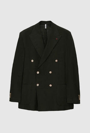 Ds Damat Regular Fit Khaki Plain 100% Linen Fabric Jacket