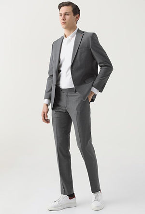 Ds Damat Comfort Fit light Grey Plain Travel Suit-D'S DAMAT ONLINE