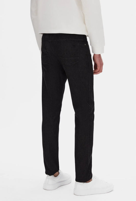 Ds Damat Slim Fit Black Denim Trousers