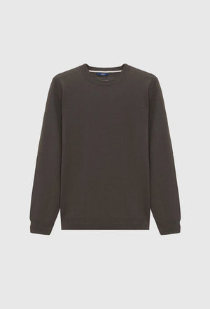 Ds Damat Regular Fit Khaki Plain Knitted Wool Knitwear Sweater