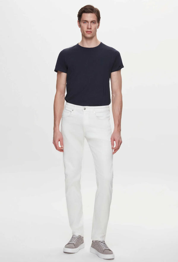 Ds Damat Slim Fit White Gabardine Denim Trousers