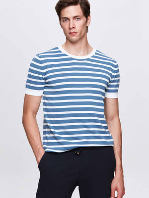 Ds Damat Slim Fit Indigo T-Shirt