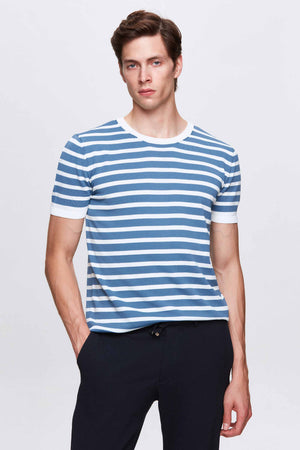 Ds Damat Slim Fit Indigo T-Shirt